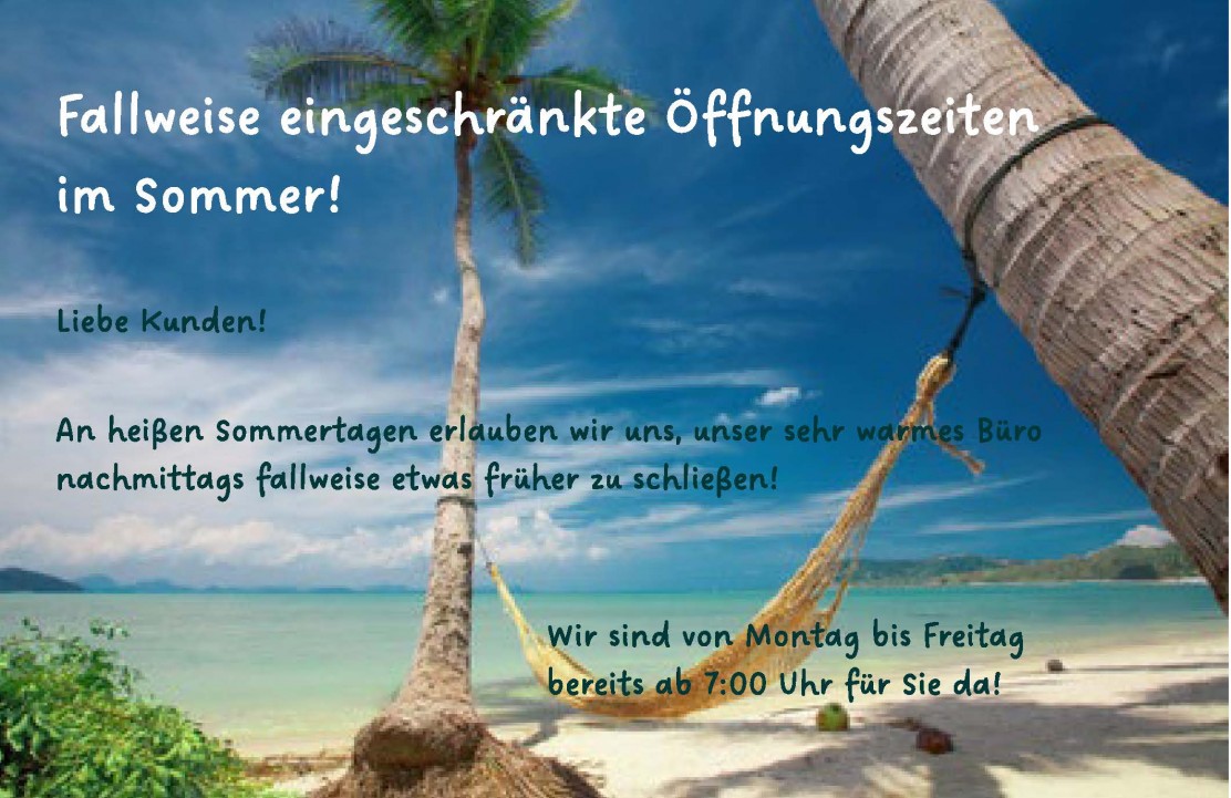 eing Öffnungszeiten Sommer